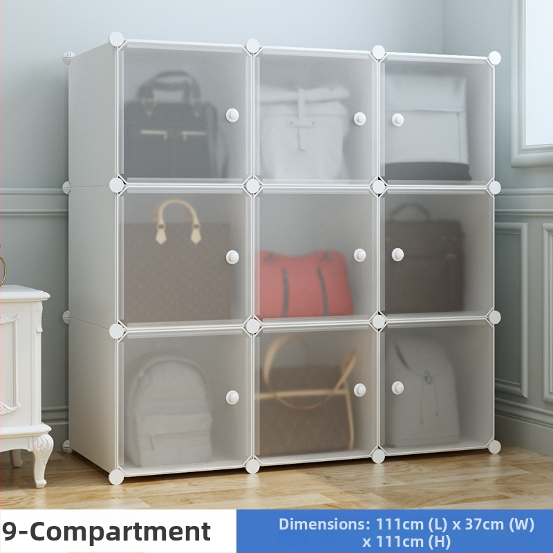 Šatníková úložná skriňa – matný štýl, PP materiál, stojací montáž, potrebná montáž, nosnosť 5 kg na priehradku