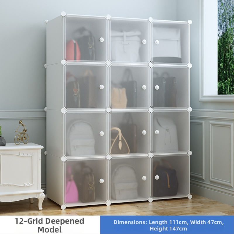 Šatníková úložná skriňa – matný štýl, PP materiál, stojací montáž, potrebná montáž, nosnosť 5 kg na priehradku