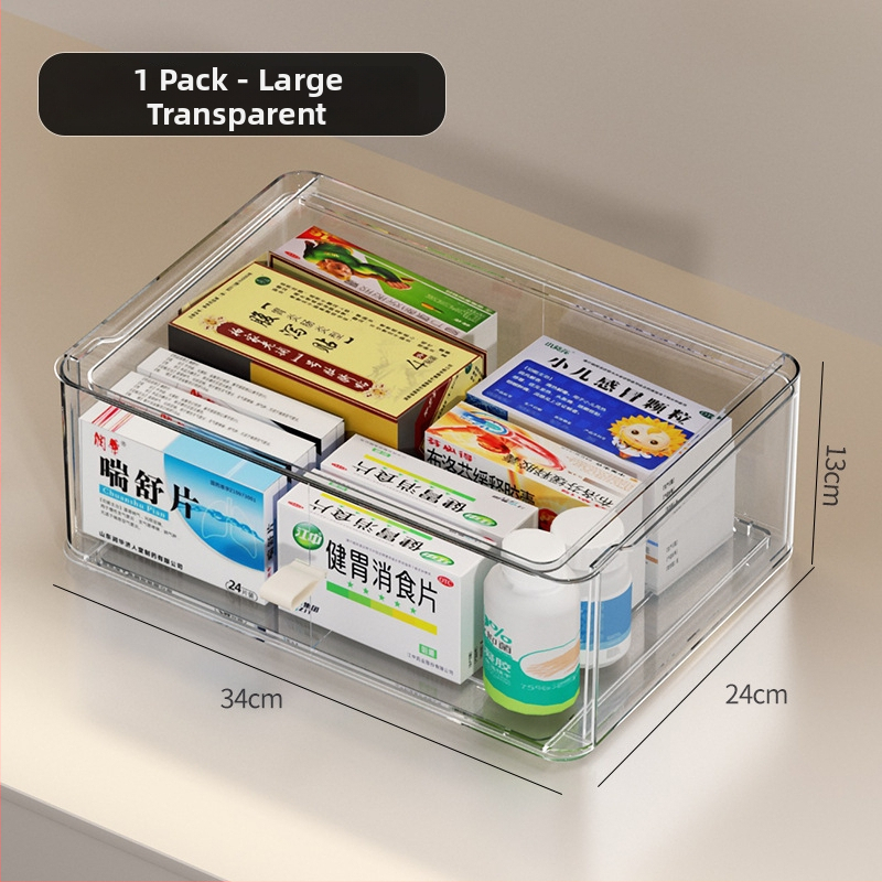 Libistatav hoiukarp kosmeetika ja laua jaoks – PET materjal, kaas, kokkupandav, läbipaistev pind, lauaorganisaator