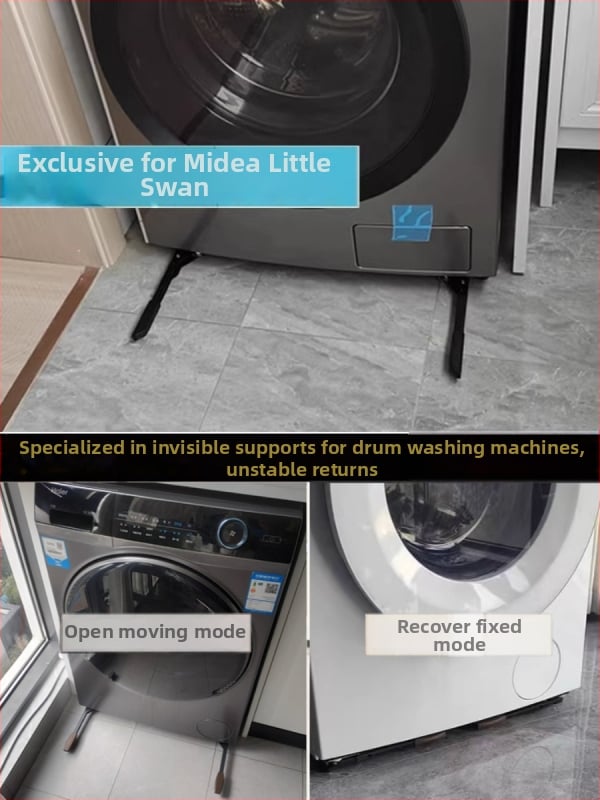 Stovas skalbimo mašinai su ratukais, be montavimo, plastikinė konstrukcija, prekės numeris F775J7J597SM78