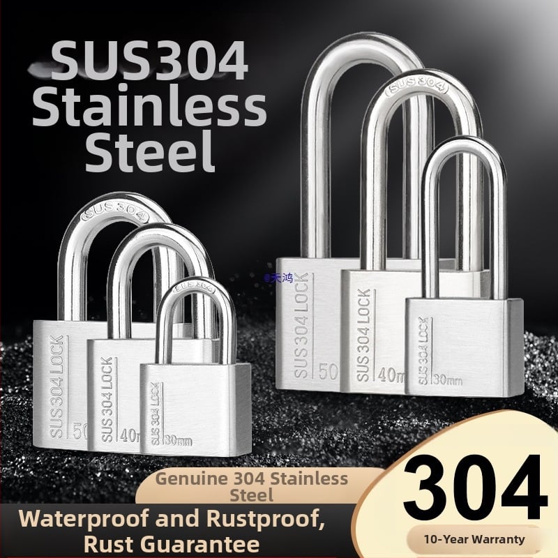Huari 304 nerūdijanio plieno užraktas | Straight-Open Užraktas | Apsauga nuo vagių; Vandeniui atsparus; Korozijai atsparus; Visoms oro sąlygoms