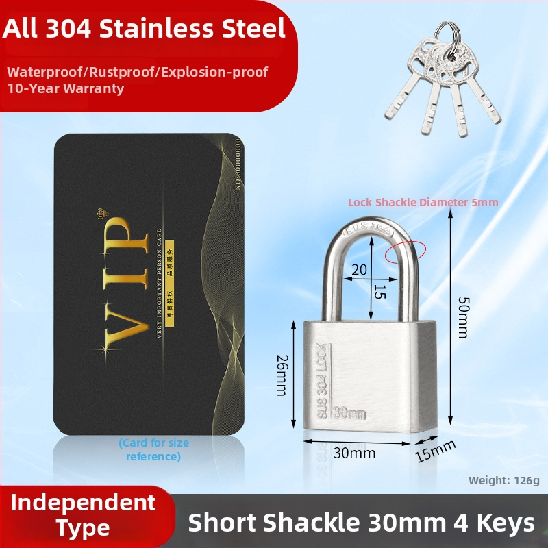 Huari 304 nerūdijanio plieno užraktas | Straight-Open Užraktas | Apsauga nuo vagių; Vandeniui atsparus; Korozijai atsparus; Visoms oro sąlygoms