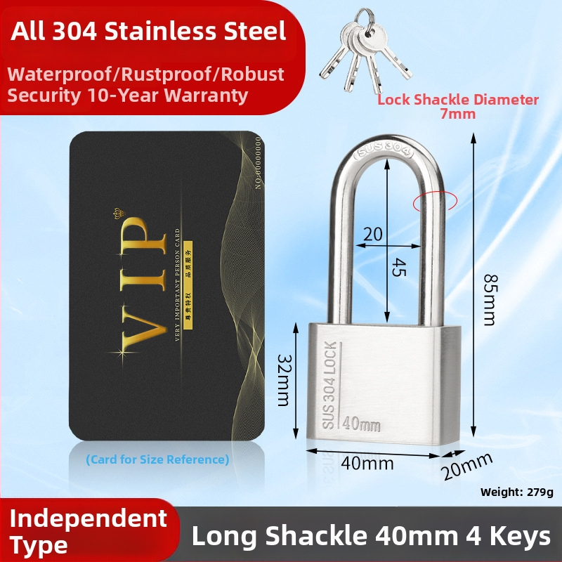 Huari 304 nerūdijanio plieno užraktas | Straight-Open Užraktas | Apsauga nuo vagių; Vandeniui atsparus; Korozijai atsparus; Visoms oro sąlygoms