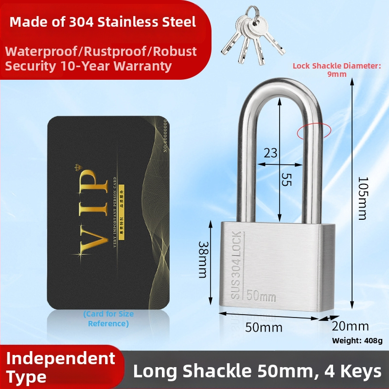 Huari 304 nerūdijanio plieno užraktas | Straight-Open Užraktas | Apsauga nuo vagių; Vandeniui atsparus; Korozijai atsparus; Visoms oro sąlygoms