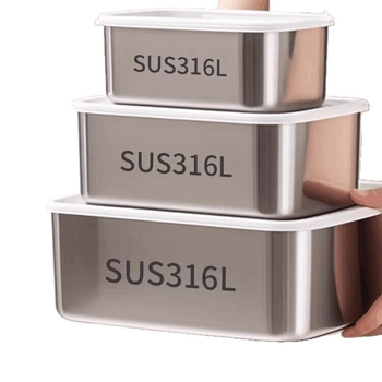 Кутия за свежест от 316 неръждаема стомана, хранително качество, с капак, херметично затваряне