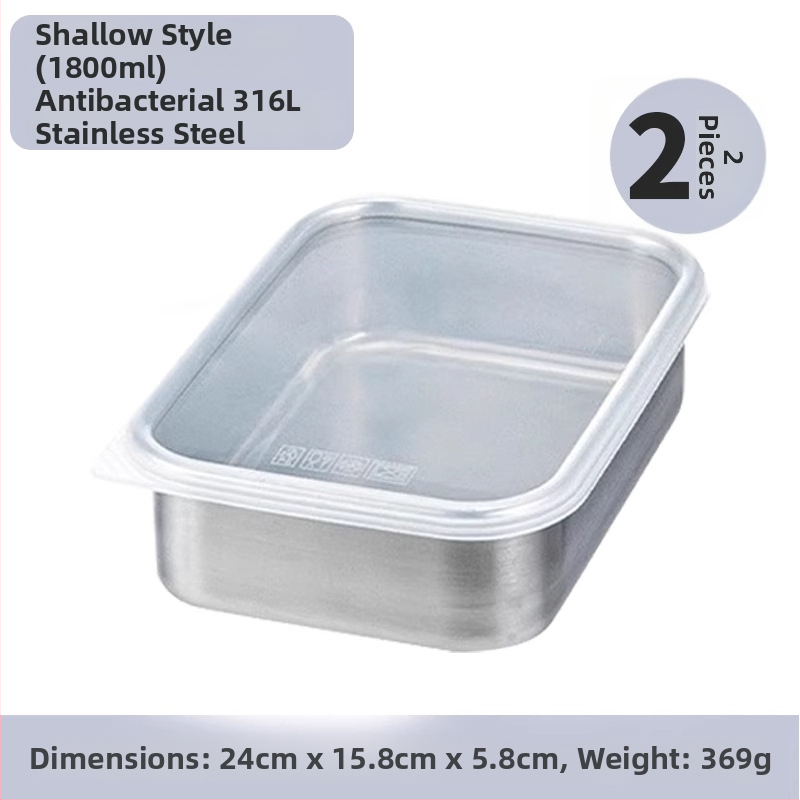 316 nerūdijančio plieno šviežumo dėžutė su dangteliu, maisto kokybei