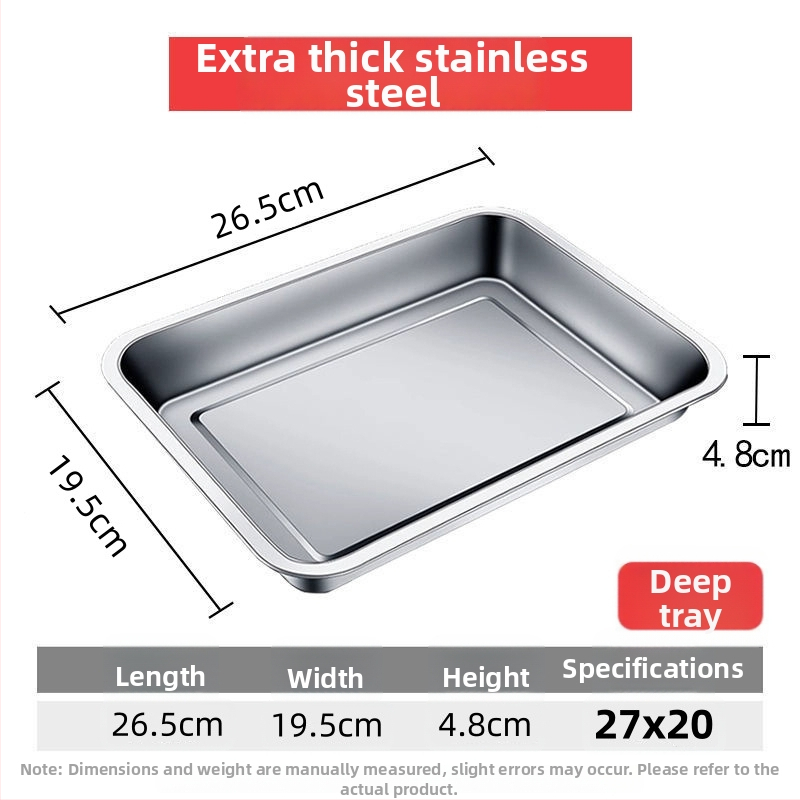 Xinrong Nehrđajući čelični četverokutni tanjur – jednobojni, modernistički minimalistički stil, prikladno za hotele i obroke, nije prikladno za mikrovalnu pećnicu