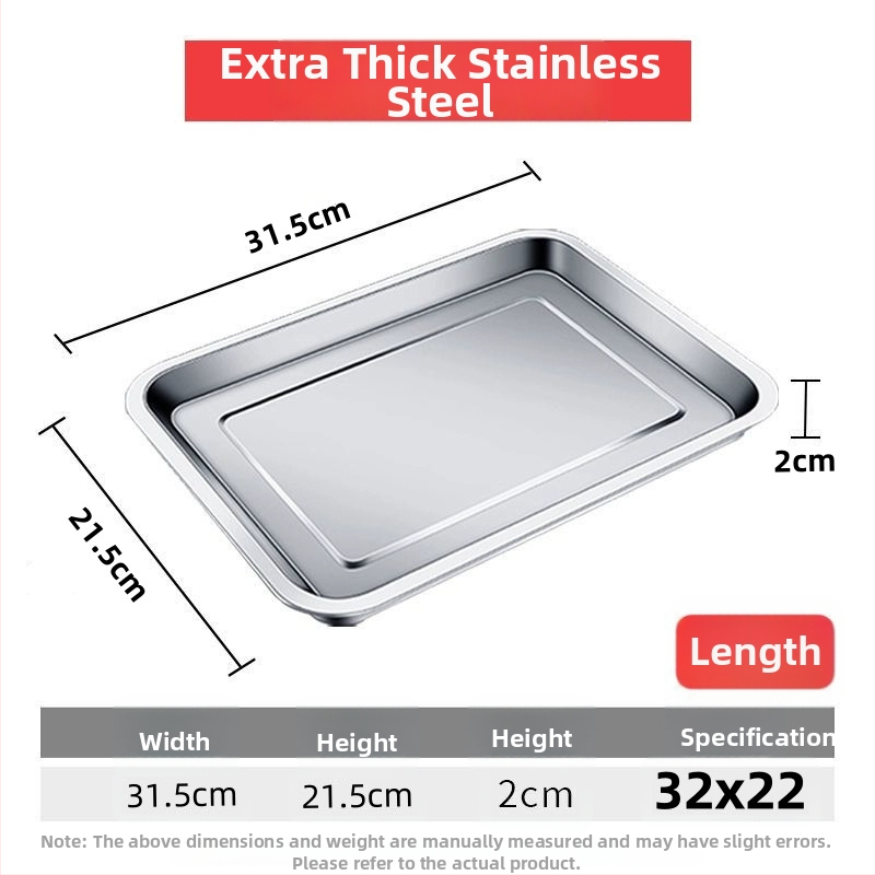 Xinrong Nehrđajući čelični četverokutni tanjur – jednobojni, modernistički minimalistički stil, prikladno za hotele i obroke, nije prikladno za mikrovalnu pećnicu