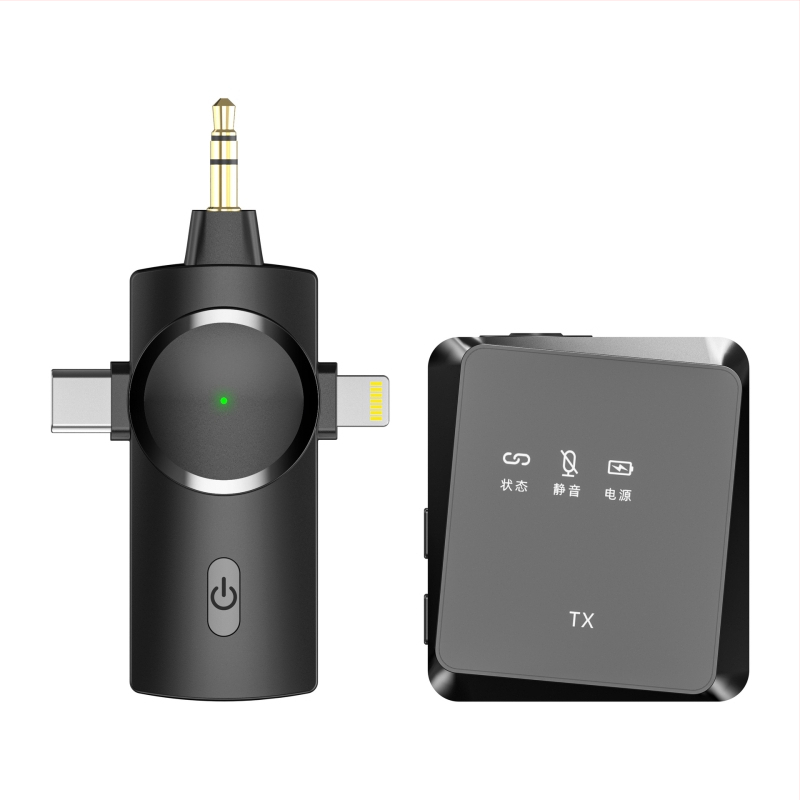 Lavalier mikrofón s trojrozhraním, 20 Hz–20 kHz, SNR ≥100 dB, vstavaná batéria, model AP003