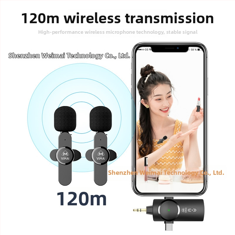 Lavalier mikrofón s trojrozhraním, 20 Hz–20 kHz, SNR ≥100 dB, vstavaná batéria, model AP003