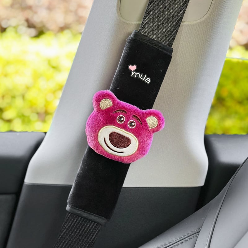 Automobilio diržo pečių pagalvėlė su mielu animaciniu dizainu, pūkų dekoratyvinis diržo dangtis, atsparus dėvėjimui, pora, universalus visoms metų laikams (Prekė: Kita; Medžiaga: Kita; Personalizavimas: Nėra; Įvairovė: Kita)