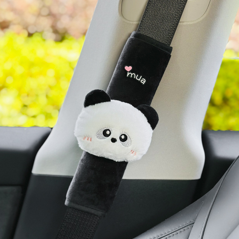 Automobilio diržo pečių pagalvėlė su mielu animaciniu dizainu, pūkų dekoratyvinis diržo dangtis, atsparus dėvėjimui, pora, universalus visoms metų laikams (Prekė: Kita; Medžiaga: Kita; Personalizavimas: Nėra; Įvairovė: Kita)