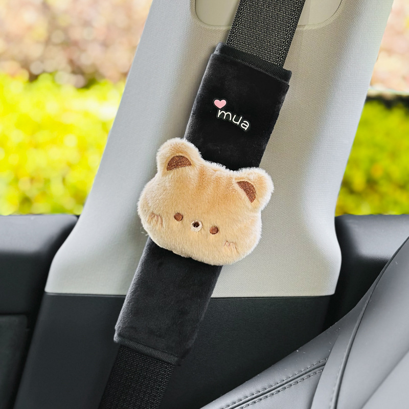 Automobilio diržo pečių pagalvėlė su mielu animaciniu dizainu, pūkų dekoratyvinis diržo dangtis, atsparus dėvėjimui, pora, universalus visoms metų laikams (Prekė: Kita; Medžiaga: Kita; Personalizavimas: Nėra; Įvairovė: Kita)