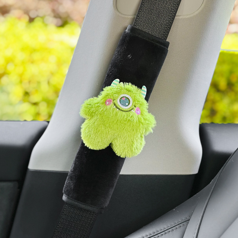 Automobilio diržo pečių pagalvėlė su mielu animaciniu dizainu, pūkų dekoratyvinis diržo dangtis, atsparus dėvėjimui, pora, universalus visoms metų laikams (Prekė: Kita; Medžiaga: Kita; Personalizavimas: Nėra; Įvairovė: Kita)