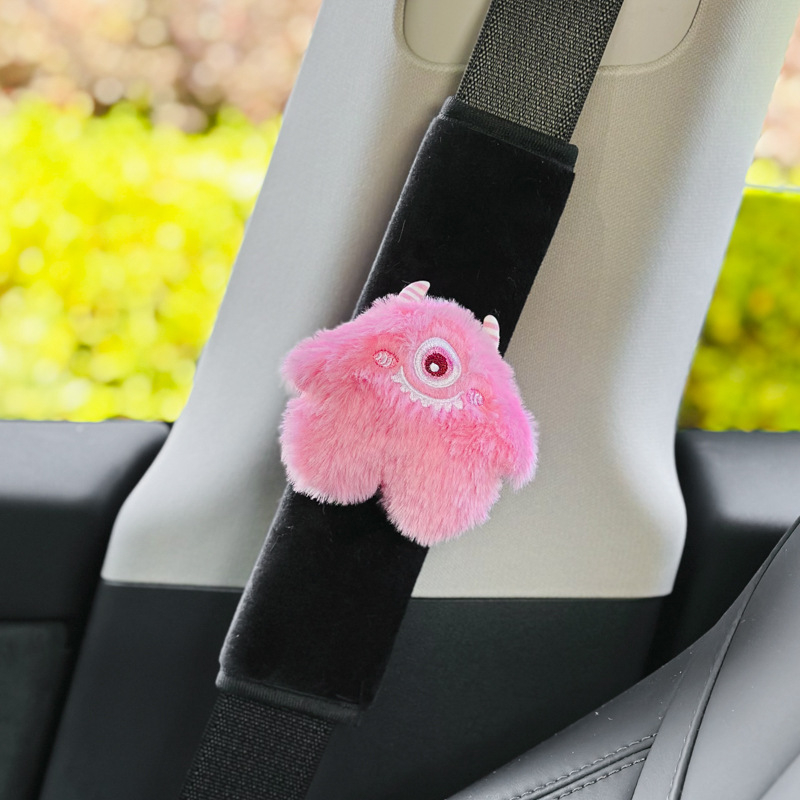 Automobilio diržo pečių pagalvėlė su mielu animaciniu dizainu, pūkų dekoratyvinis diržo dangtis, atsparus dėvėjimui, pora, universalus visoms metų laikams (Prekė: Kita; Medžiaga: Kita; Personalizavimas: Nėra; Įvairovė: Kita)