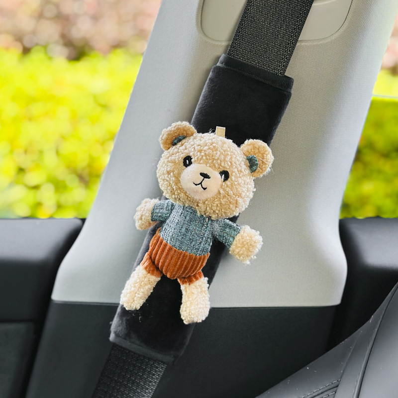 Automobilio diržo pečių pagalvėlė su mielu animaciniu dizainu, pūkų dekoratyvinis diržo dangtis, atsparus dėvėjimui, pora, universalus visoms metų laikams (Prekė: Kita; Medžiaga: Kita; Personalizavimas: Nėra; Įvairovė: Kita)