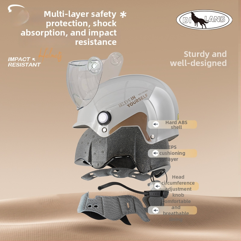 Emperor Wolf ABS puse ķivere, GB811-2022A sertificēta, priekš elektrotransporta