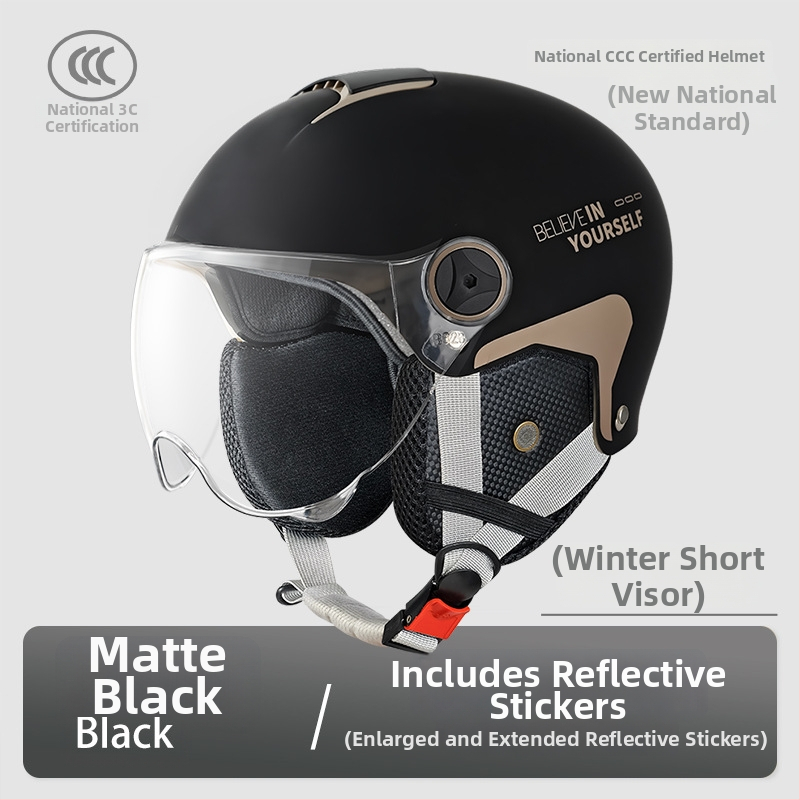 Emperor Wolf ABS pusės šalmas, GB811-2022A sertifikuotas, elektrinėms transporto priemonėms