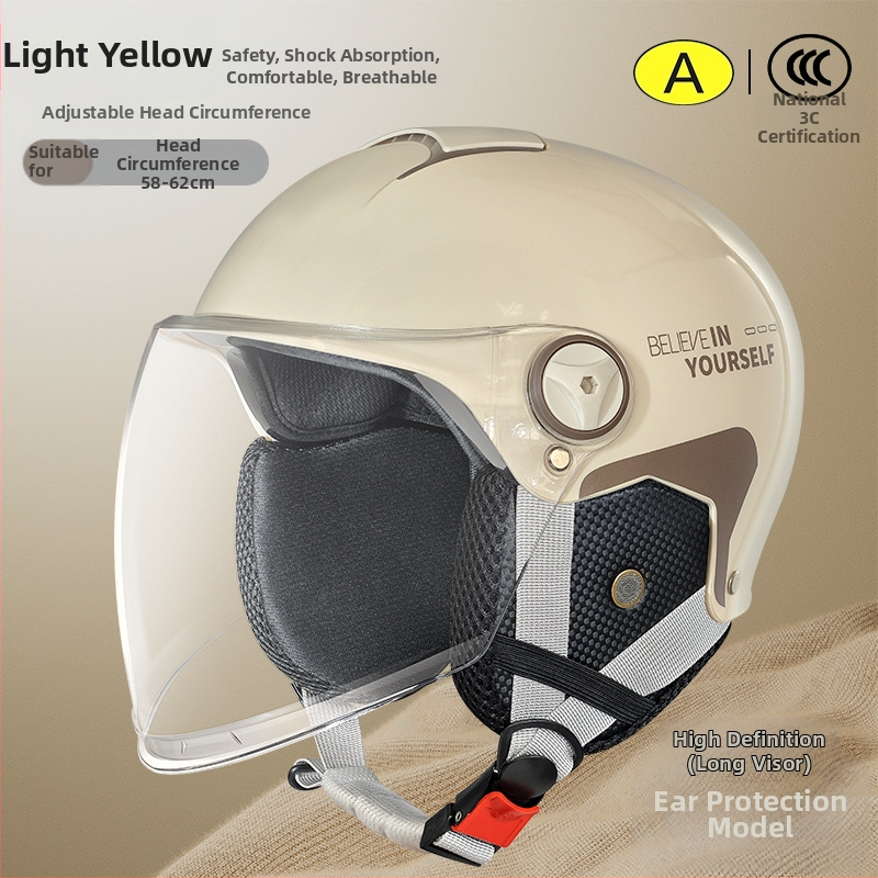 Emperor Wolf ABS pusės šalmas, GB811-2022A sertifikuotas, elektrinėms transporto priemonėms