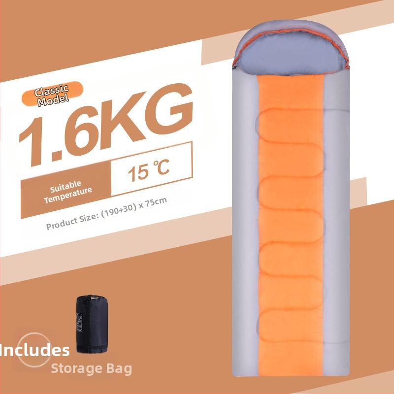 Miegmaišis rudens–žiemos kempingui, suaugusiems, poliesterio užpildas, pamušalas poliesterio–medvilnės mišinio, konstrukcija apvalkine/siena tipo, svoris 2,2 kg, komforto temperatūra virš 15°C, ekstremali temperatūra 0°C