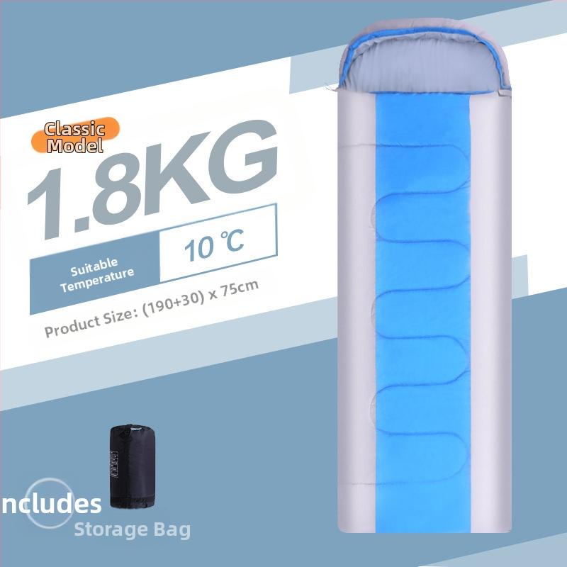 Miegmaišis rudens–žiemos kempingui, suaugusiems, poliesterio užpildas, pamušalas poliesterio–medvilnės mišinio, konstrukcija apvalkine/siena tipo, svoris 2,2 kg, komforto temperatūra virš 15°C, ekstremali temperatūra 0°C