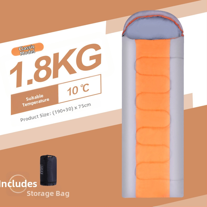 Miegmaišis rudens–žiemos kempingui, suaugusiems, poliesterio užpildas, pamušalas poliesterio–medvilnės mišinio, konstrukcija apvalkine/siena tipo, svoris 2,2 kg, komforto temperatūra virš 15°C, ekstremali temperatūra 0°C