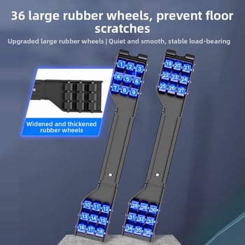 Judama skalbimo mašinos laikiklis su judančia baze, priešslidinė ir antivibracinėmis savybėmis, metalinis rėmas su slydimo ratukais