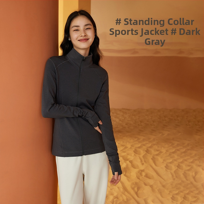 Naiste termo sportlik jakk — kits lõige, poolkõrge kaelus, lukk, paks soojus, regenereeritud tselluloosi kiud