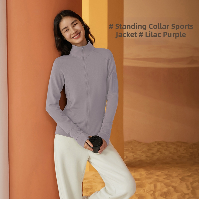 Naiste termo sportlik jakk — kits lõige, poolkõrge kaelus, lukk, paks soojus, regenereeritud tselluloosi kiud