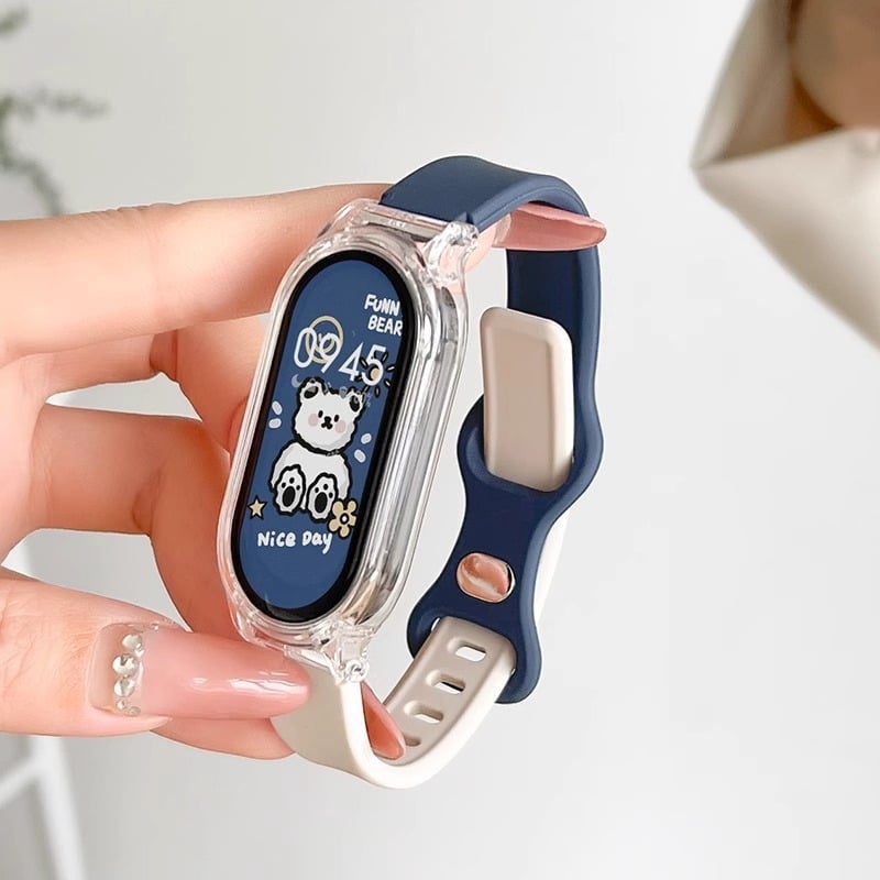 Pametna narukvica s vibracijskim alarmom, silikonski kaiš, cilindričan brojčanik, vodootporna, za djecu