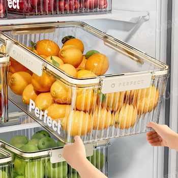 Plastikinė šaldytuvo laikymo dėžė, Xingyou, Nordic stiliaus Crisper dėžutė, maisto kokybės, skaidri, sandari