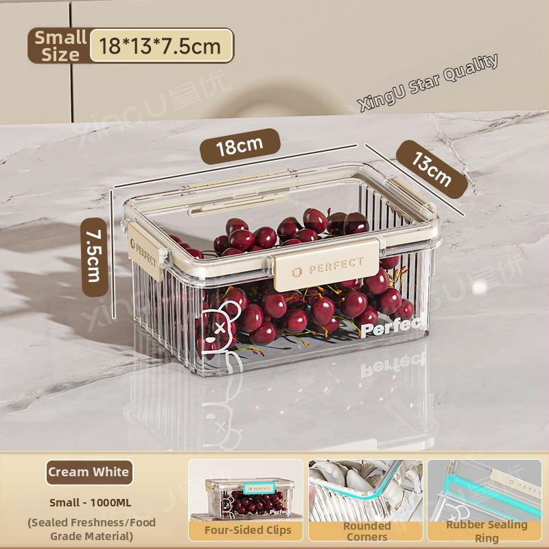 Plastikinė šaldytuvo laikymo dėžė, Xingyou, Nordic stiliaus Crisper dėžutė, maisto kokybės, skaidri, sandari