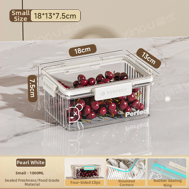 Plastikinė šaldytuvo laikymo dėžė, Xingyou, Nordic stiliaus Crisper dėžutė, maisto kokybės, skaidri, sandari