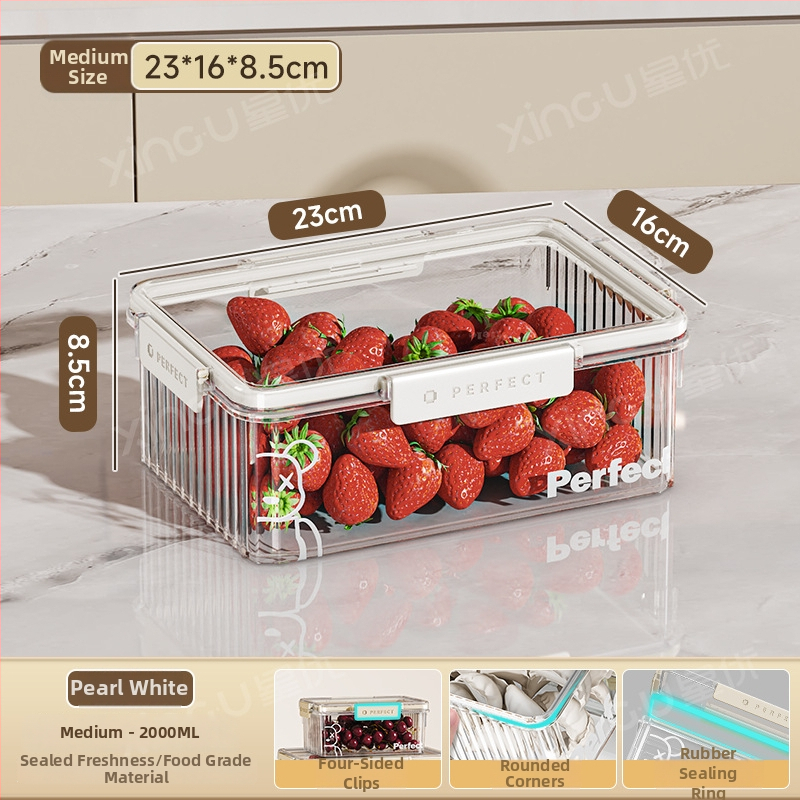 Plastikinė šaldytuvo laikymo dėžė, Xingyou, Nordic stiliaus Crisper dėžutė, maisto kokybės, skaidri, sandari