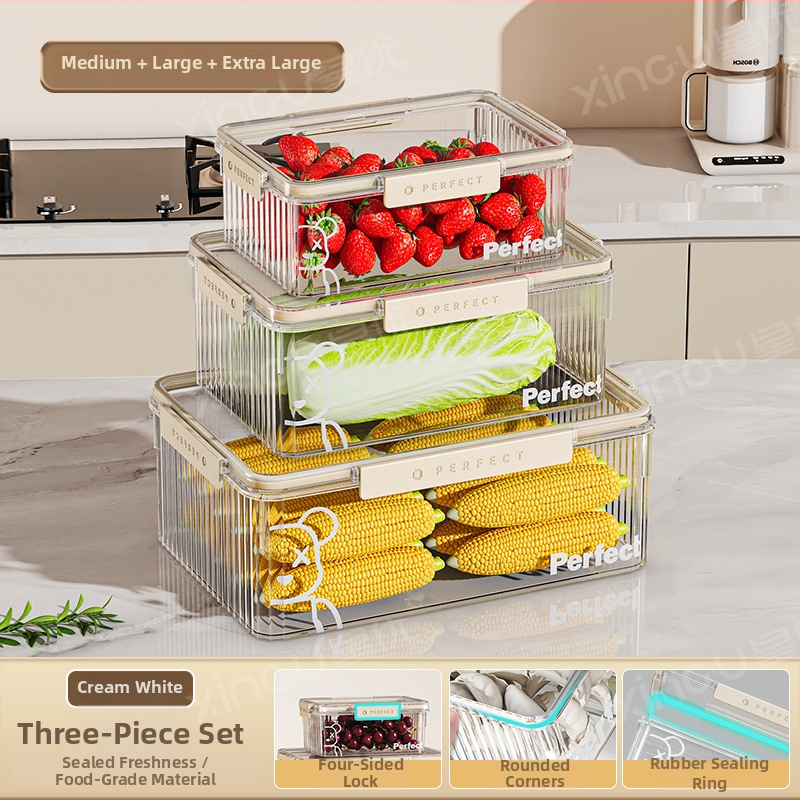 Plastikinė šaldytuvo laikymo dėžė, Xingyou, Nordic stiliaus Crisper dėžutė, maisto kokybės, skaidri, sandari