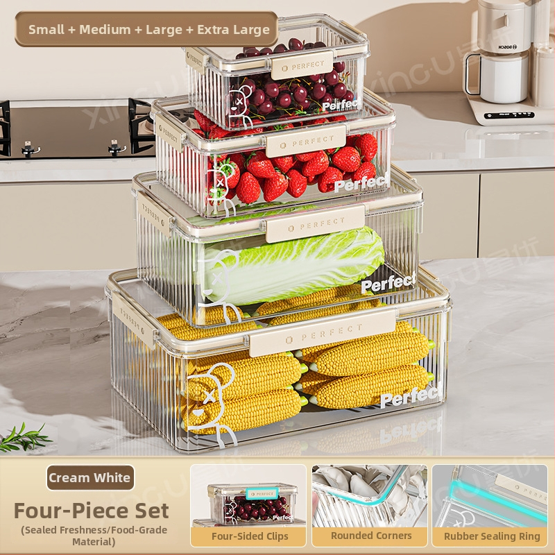 Plastikinė šaldytuvo laikymo dėžė, Xingyou, Nordic stiliaus Crisper dėžutė, maisto kokybės, skaidri, sandari
