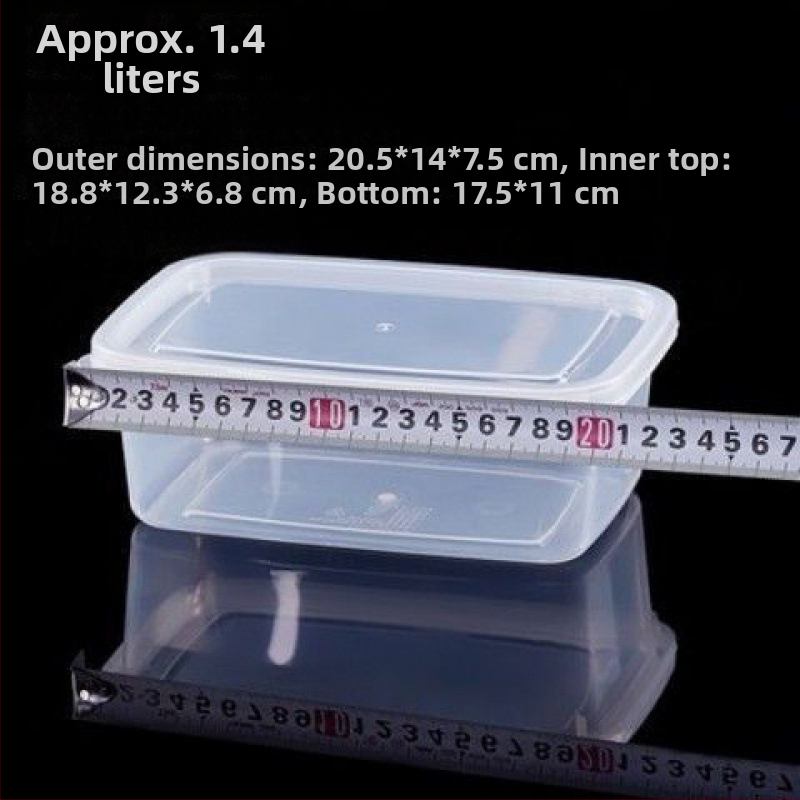 Stačiakampė polipropileninė virtuvės laikymo dėžė, didelė talpa, skaidri, maisto kokybės, šaldytuvui tinkama