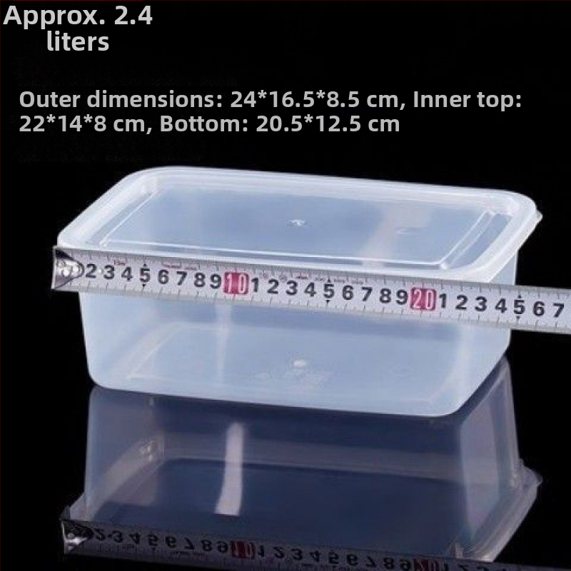 Stačiakampė polipropileninė virtuvės laikymo dėžė, didelė talpa, skaidri, maisto kokybės, šaldytuvui tinkama