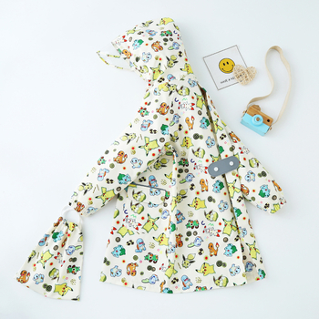 Παιδικό πόντσο βροχής σε καρτούν στυλ, με ύφασμα 100d pongee και TPU αδιάβροχο στρώμα