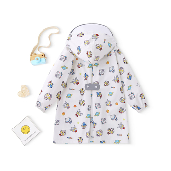 Παιδικό πόντσο βροχής σε καρτούν στυλ, με ύφασμα 100d pongee και TPU αδιάβροχο στρώμα