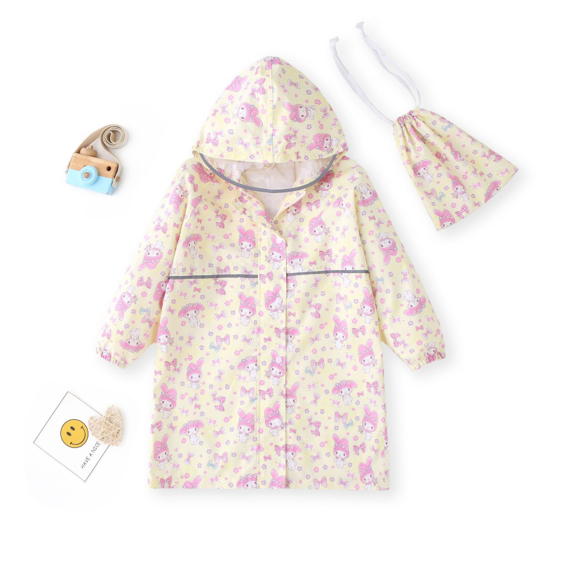 Παιδικό πόντσο βροχής σε καρτούν στυλ, με ύφασμα 100d pongee και TPU αδιάβροχο στρώμα