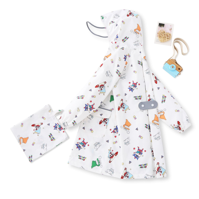 Παιδικό πόντσο βροχής σε καρτούν στυλ, με ύφασμα 100d pongee και TPU αδιάβροχο στρώμα