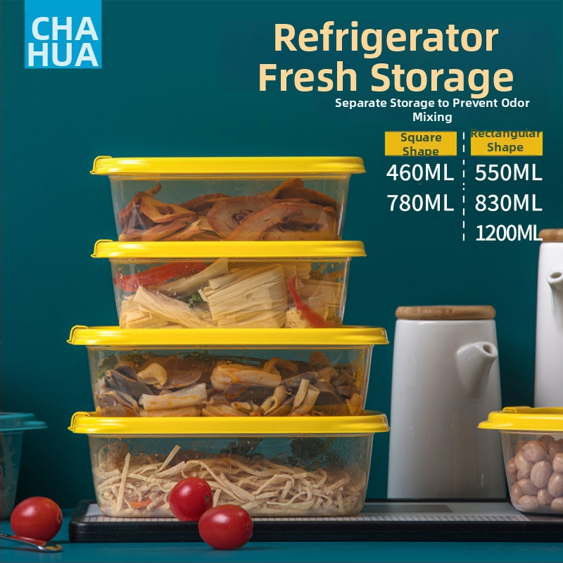 Plastikinė maisto laikymo dėžutė su dangteliu, stačiakampė, 1-2 L talpa, mikrobangų krosnelė tinkama