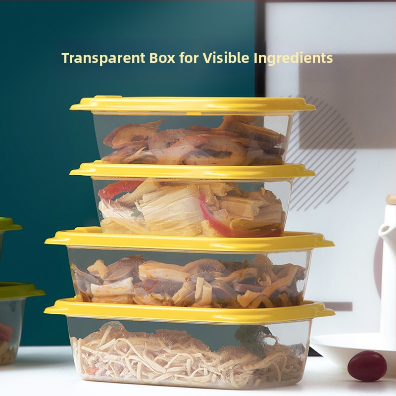 Plastikinė maisto laikymo dėžutė su dangteliu, stačiakampė, 1-2 L talpa, mikrobangų krosnelė tinkama