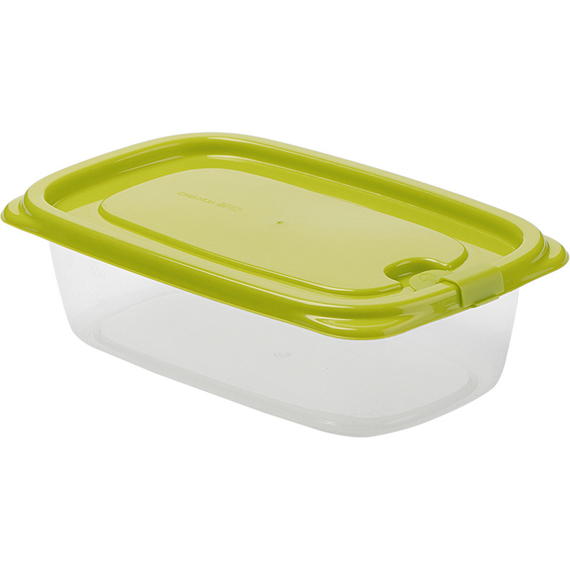 Plastikinė maisto laikymo dėžutė su dangteliu, stačiakampė, 1-2 L talpa, mikrobangų krosnelė tinkama