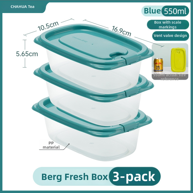 Plastikinė maisto laikymo dėžutė su dangteliu, stačiakampė, 1-2 L talpa, mikrobangų krosnelė tinkama