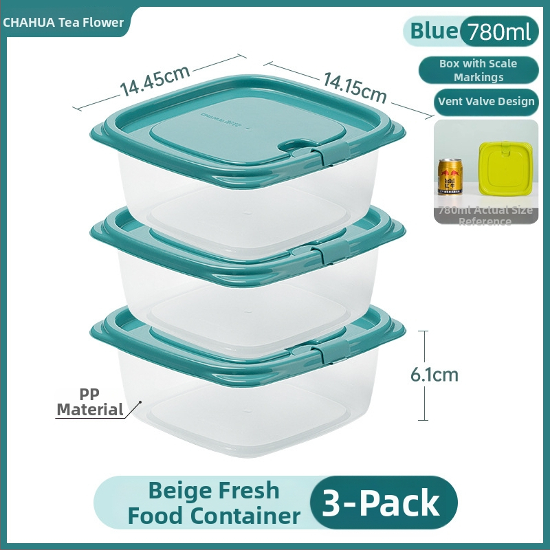 Plastikinė maisto laikymo dėžutė su dangteliu, stačiakampė, 1-2 L talpa, mikrobangų krosnelė tinkama