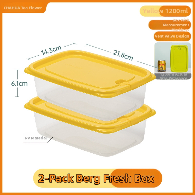 Plastikinė maisto laikymo dėžutė su dangteliu, stačiakampė, 1-2 L talpa, mikrobangų krosnelė tinkama