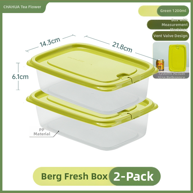 Plastikinė maisto laikymo dėžutė su dangteliu, stačiakampė, 1-2 L talpa, mikrobangų krosnelė tinkama