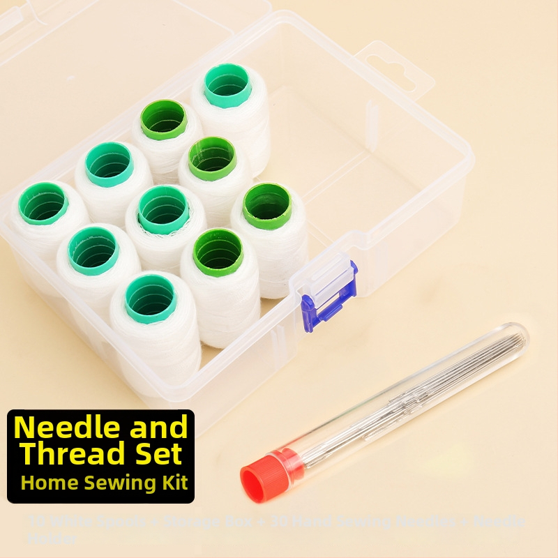 Kūginį adatų rinkinys su siūlų dėžute – praktiškas drabužių siuvimo remonto komplektas (tb-0828)